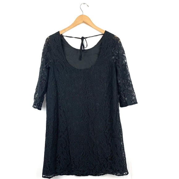 Jack black lace overlay shift dress small - Picture 5 of 8